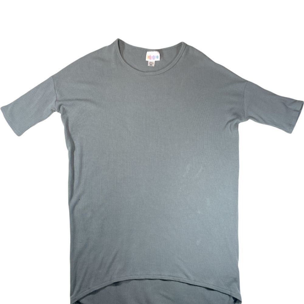 Stone Ribbed Henley Top